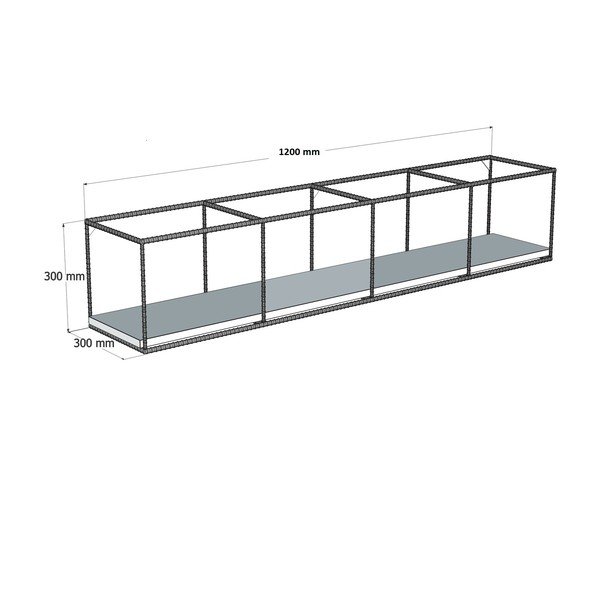 Sienas plaukts ar tumšu riekstkoka plātni Miray, garums 120 cm-image-2