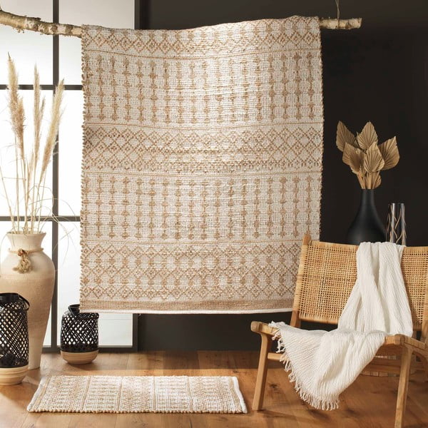 Krēmkrāsas paklājs 60x90 cm Orya – douceur d'intérieur-image-1