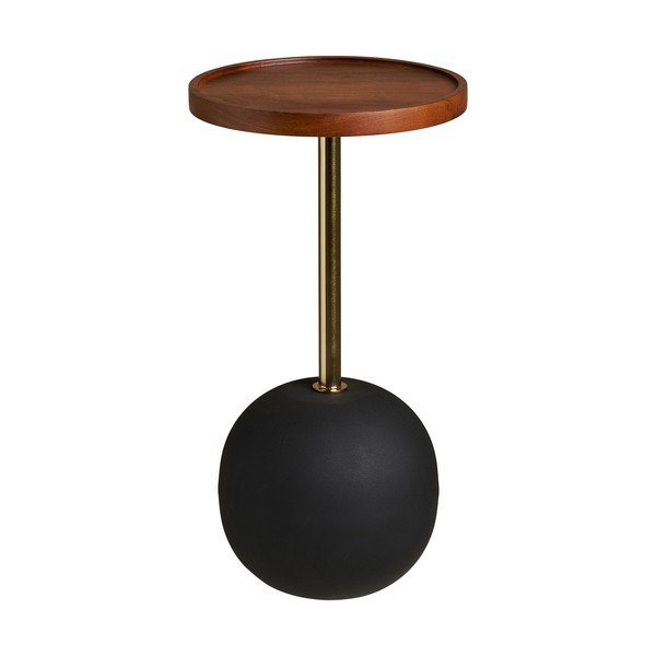 Apaļš sānu galdiņš ar mango koka virsmu ø 30 cm Sirone – House Nordic-image-2