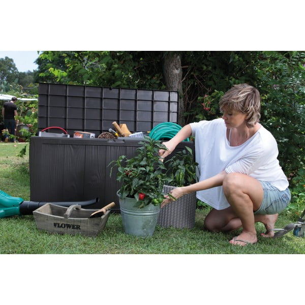 Tumši pelēka dārza uzglabāšanas kaste Sherwood – Keter-image-1