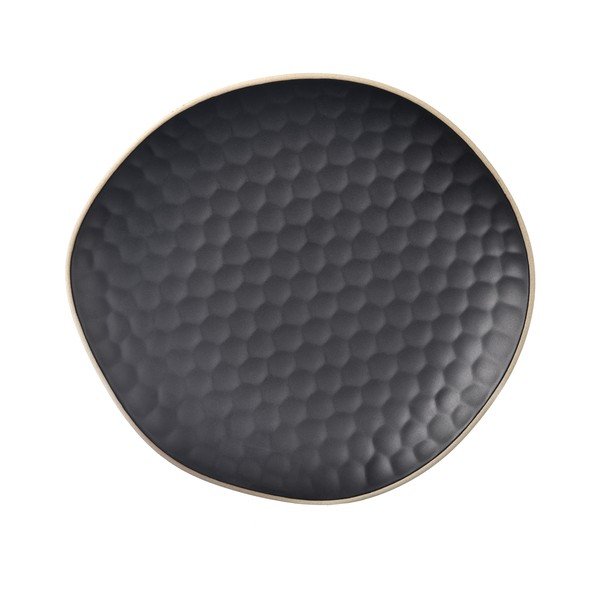 Melns servēšanas akmensmasas šķīvis Tea Time – Orion-image-2