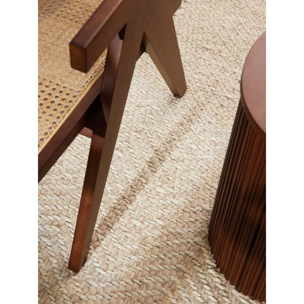 Krēmkrāsas/ziloņkaula krāsas ar rokām darināts paklājs no vilnas maisījuma 200x290 cm Majoli – Elle Decoration-image-4