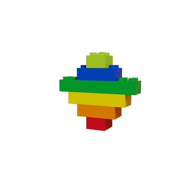 Rotaļu klucīšu komplekts Hubelino Rainbow, 120 gab.-image-1