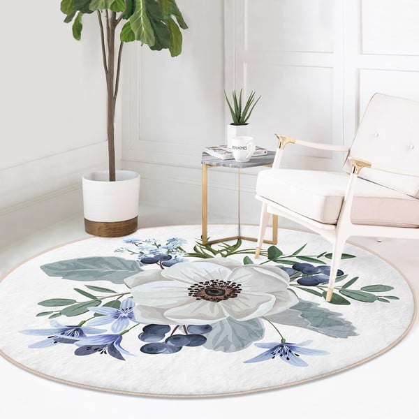 Mazgājams robotu putekļu sūcējiem piemērots apaļš paklājs ø 100 cm Comfort – Mila Home-image-2