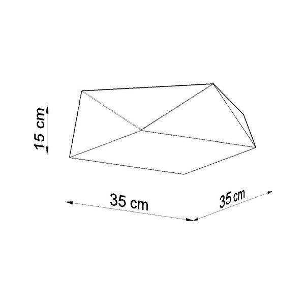 Melna griestu lampa 35x35 cm Koma – Sollux-image-4
