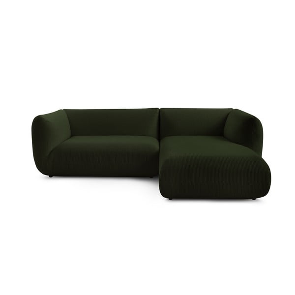 Zaļš velveta stūra dīvāns (labais stūris) Lecomte – Bobochic Paris