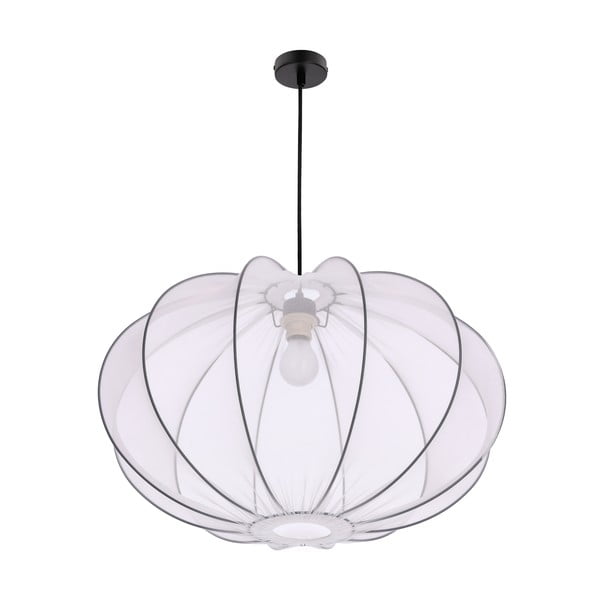 Balta piekaramā lampa ar auduma abažūru ø 60 cm Mellow – Candellux Lighting-image-4