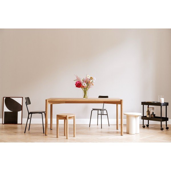 Bēšs metāla plaukts uz riteņiem 60x62x30 cm Nolle – noo.ma-image-4