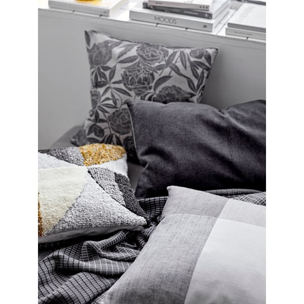 Pelēks vilnas spilvens Södahl Geometric, 45 x 45 cm-image-2
