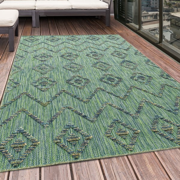 Zaļš āra celiņa paklājs 80x250 cm Bahama – Ayyildiz Carpets-image-1