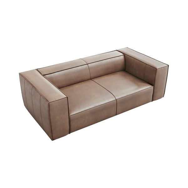 Gaiši brūns ādas dīvāns 212 cm Madame – Windsor & Co Sofas-image-3
