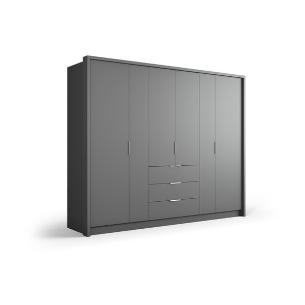 Pelēks skapis 255x217 cm Wells – Cosmopolitan Design-image-2