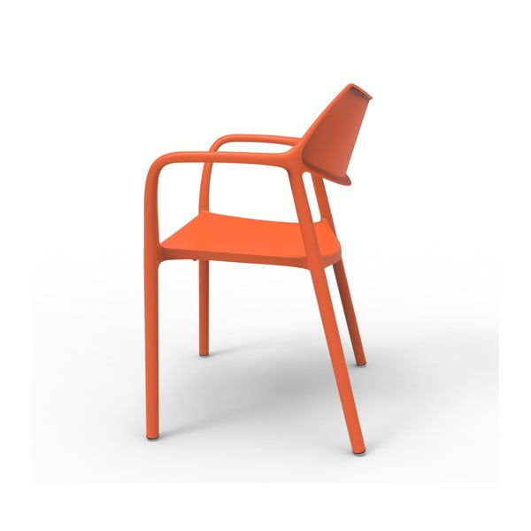 2 oranžu dārza krēslu komplekts ar roku balstiem Resol Splash