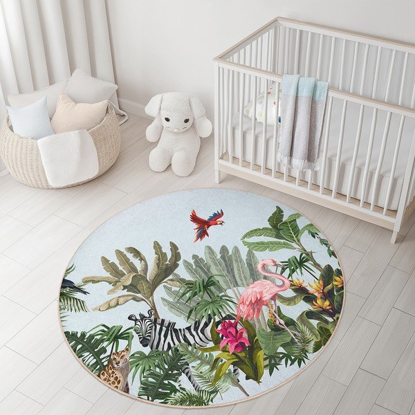 Mazgājams bērnu paklājs ø150 cm Jungle – Mila Home-image-4
