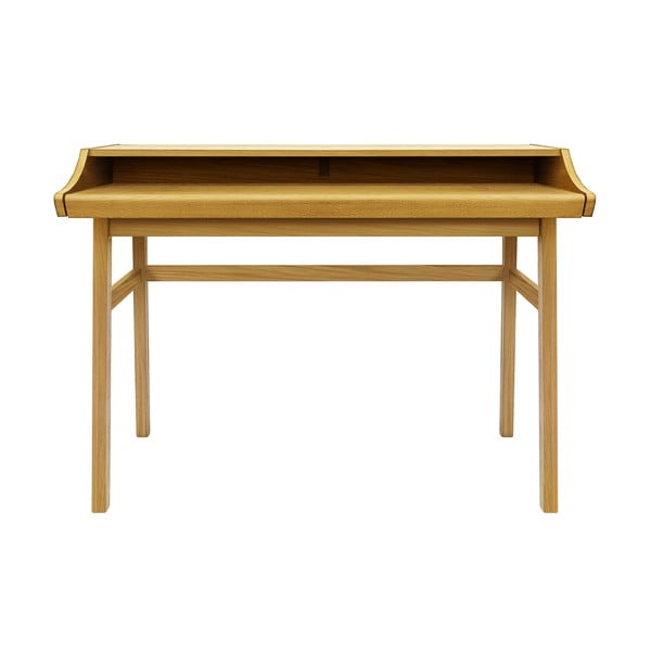 Darba galds ar ozolkoka imitāciju ar izvelkamu virsmu 44x115 cm Carteret – Woodman