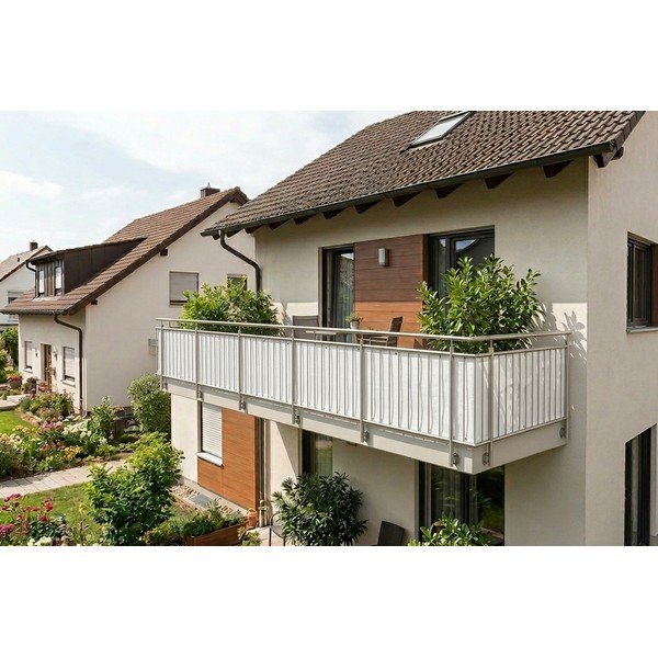 Balts plastmasas balkona aizslietnis 500x90 cm – Garden Pleasure
