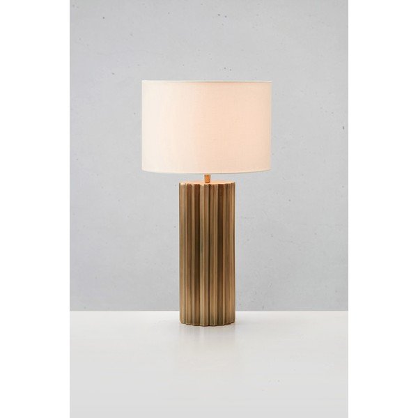 Bronzas krāsas galda lampa ar auduma abažūru (augstums 60 cm) Hashira – Markslöjd-image-2