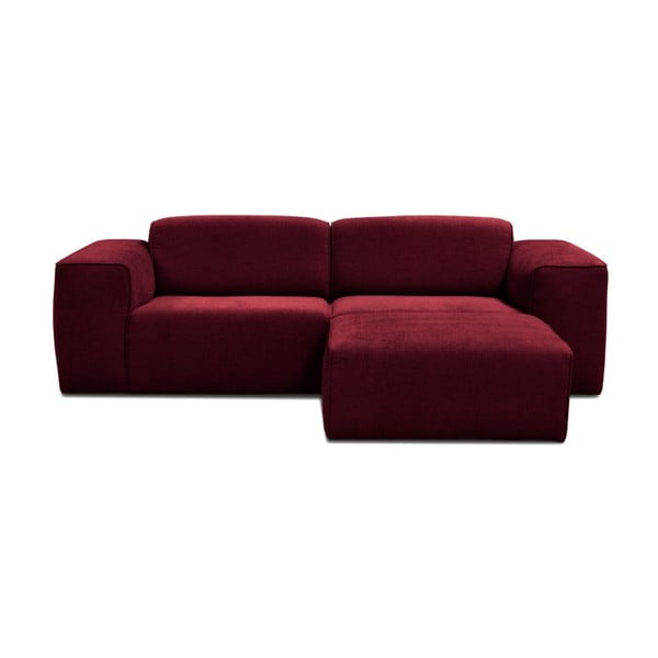 Sarkans trīsvietīgs dīvāns ar pufu Cosmopolitan Design Phoenix