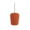 Terakotas oranža piekaramā lampa ar auduma abažūru ø 10 cm Bibury – Light & Living