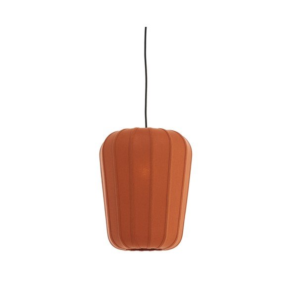Terakotas oranža piekaramā lampa ar auduma abažūru ø 10 cm Bibury – Light & Living