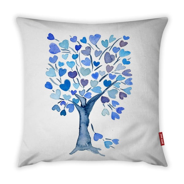 Spilvendrāna Vitaus Love Tree Azul, 43 x 43 cm