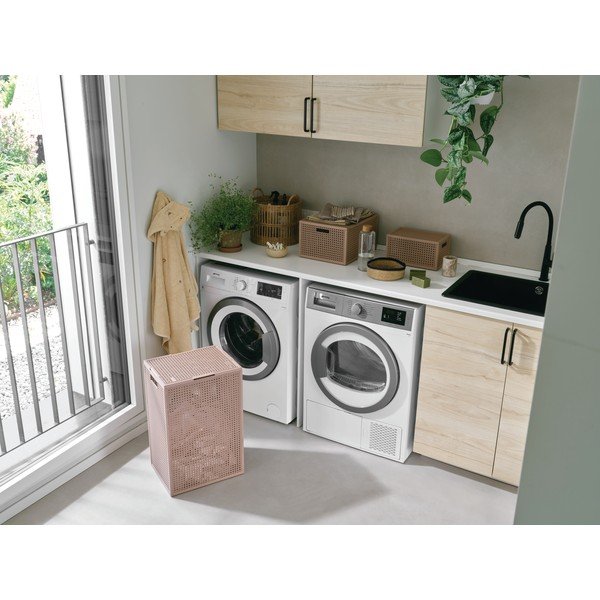 Dūmakaini rozā uzglabāšanas kaste ar vāku no pārstrādātas plastmasas 30x38x21 cm Kaya – Curver-image-3