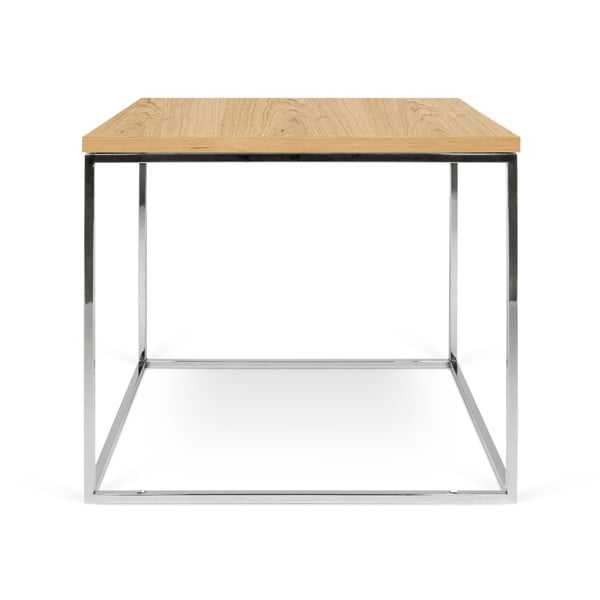 TemaHome Gleam kafijas galdiņš ar hromētām kājām, 50 x 50 cm