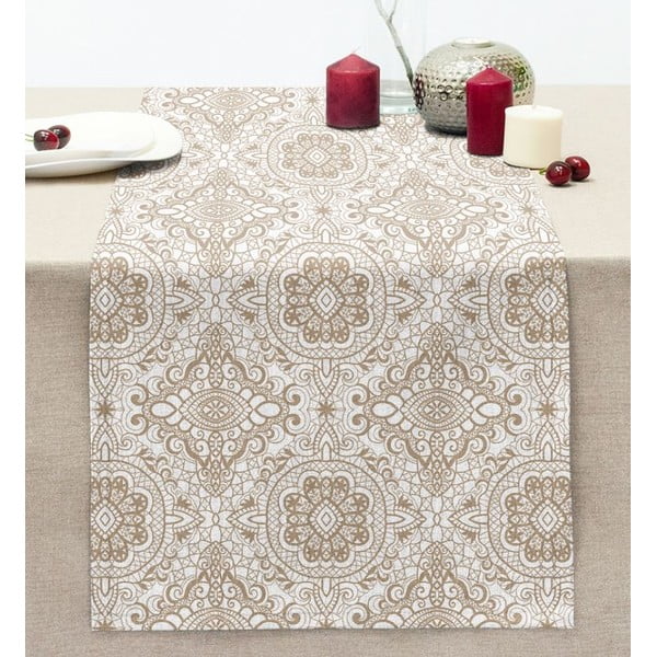 Galda celiņš 40x130 cm Beige Mandala – Mila Home-image-2