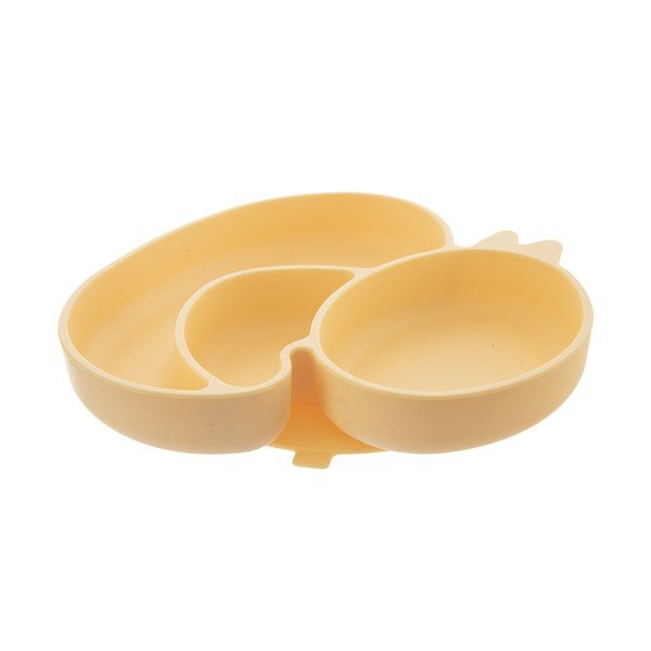 Dzeltens silikona bērnu šķīvis 19x19,5 cm Chicken – Orion-image-3