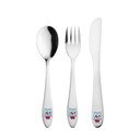 Nerūsējošā tērauda bērnu galda piederumi sudraba krāsā (3 gab.) – Orion