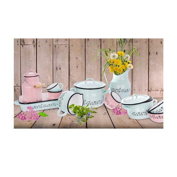 Piparmētru zaļa emaljas krūze Orion Meadow, 1,9 l-image-1
