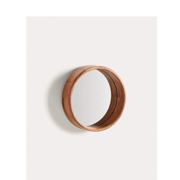 Sienas spogulis ar masīvkoka rāmi ø 30,5 cm Berale – Kave Home-image-2