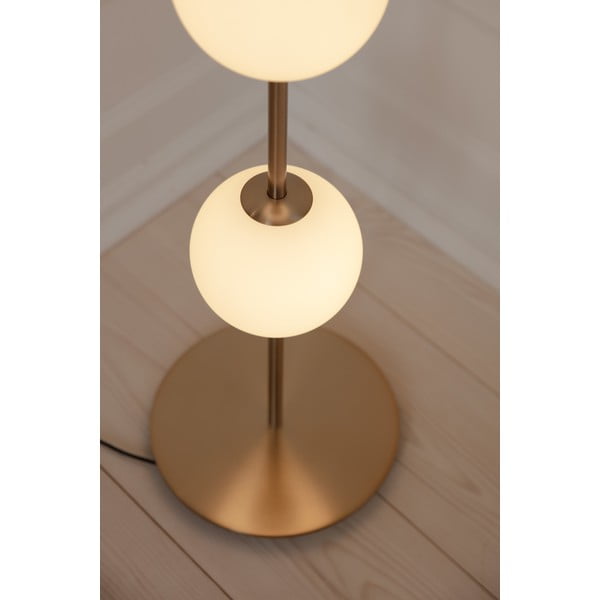Misiņa krāsas LED stāvlampa ar regulējamu spilgtumu un stikla abažūru (augstums 128 cm) Audrey Floor – UMAGE-image-3