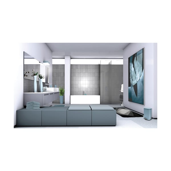 Gaiši zila tērauda atkritumu tvertne ar pedāli 5 l   Akira – Spirella-image-3