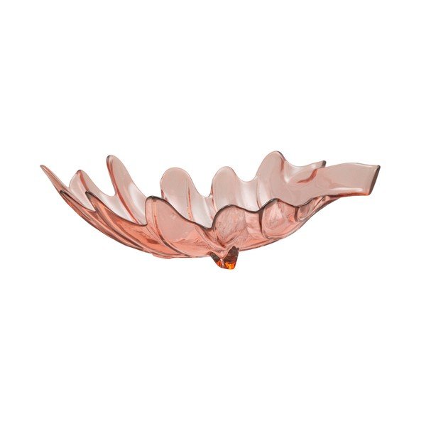 Rozā pārstrādāta stikla trauks Mauro Ferretti Leaf, 33 x 20 cm-image-2