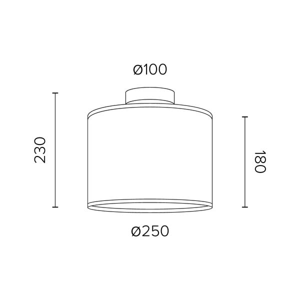 Melna griestu lampa Sotto Luce MIKA, Ø 25 cm-image-2