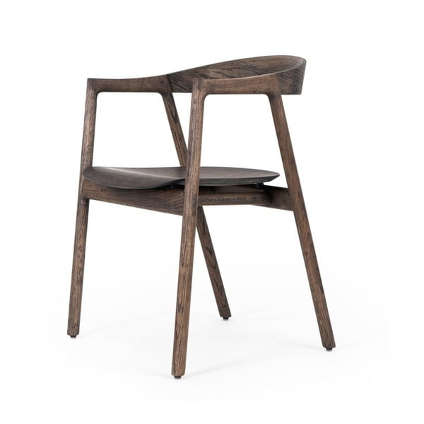 Brūns ozola masīvkoka pusdienu krēsls Muna – Gazzda