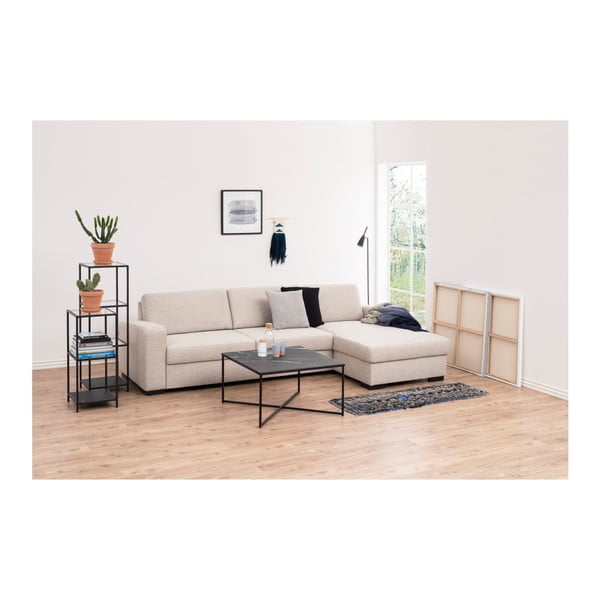Melns stikla plaukts 35x120 cm Seaford – Actona-image-2