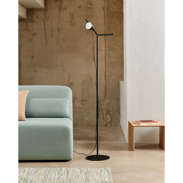 Melna LED stāvlampa ar regulējamu spilgtumu (augstums 160 cm) Orey – Kave Home-image-2