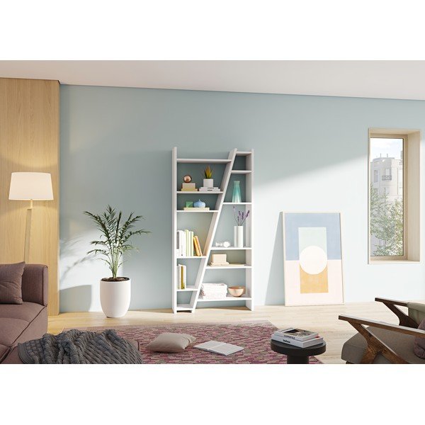 Balts grāmatplaukts TemaHome Delta-image-1