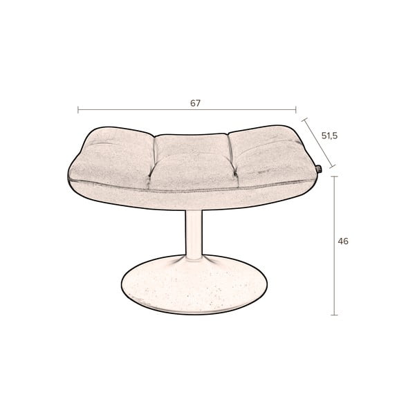 Tumši pelēka bāra taburete Dutchbone-image-3