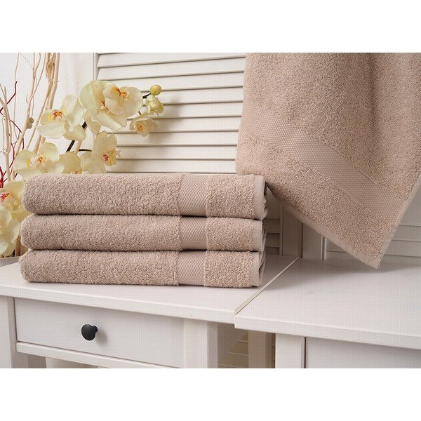 Gaiši brūns frotē dvielis 70x140 cm Adria – B.E.S.-image-2