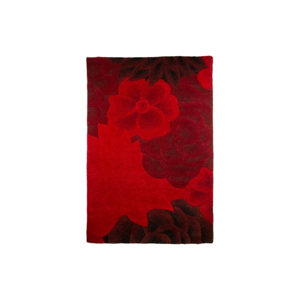 Vilnas paklājs Eden 90x150 cm, sarkans