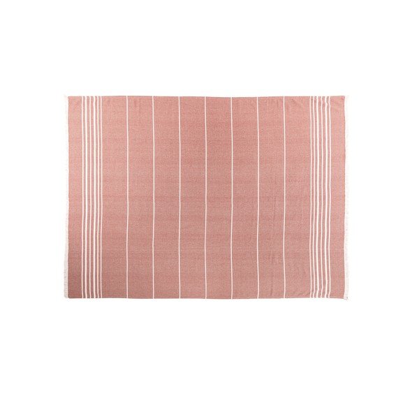 Terakotas oranžs kokvilnas pleds 150x200 cm Solene – Tiseco Home Studio-image-2