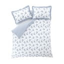 Balta/zila divguļamā gultas veļa 200x200 cm Lucie Floral Frill – Catherine Lansfield
