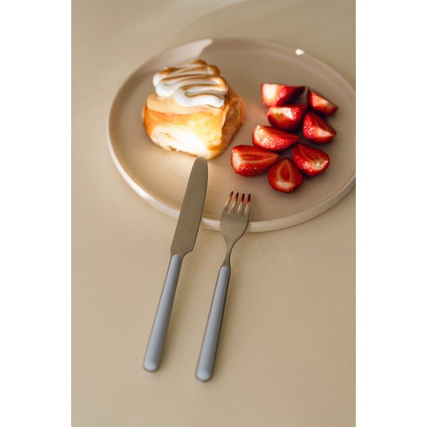 Gaiši zils/sudraba krāsas nerūsējošā tērauda galda piederumi (4 gab.) 1 personai Noli – noo.ma-image-2