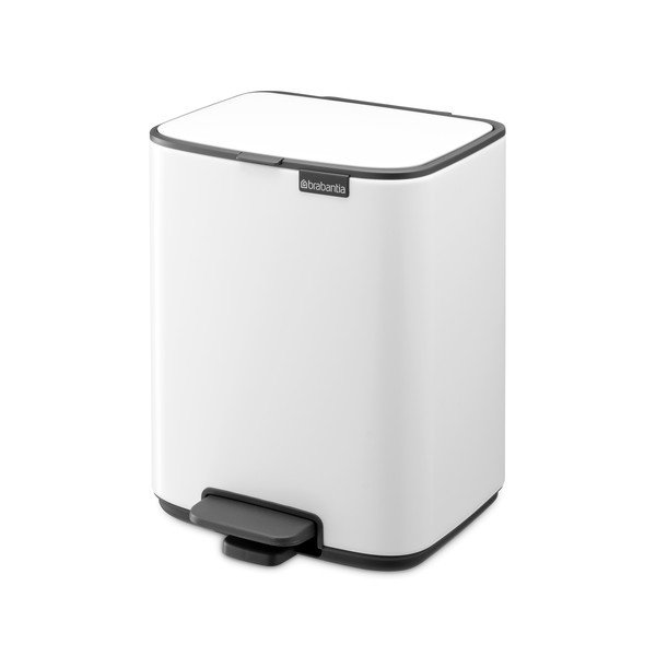 Balta tērauda atkritumu tvertne ar pedāli 7 l Bo – Brabantia