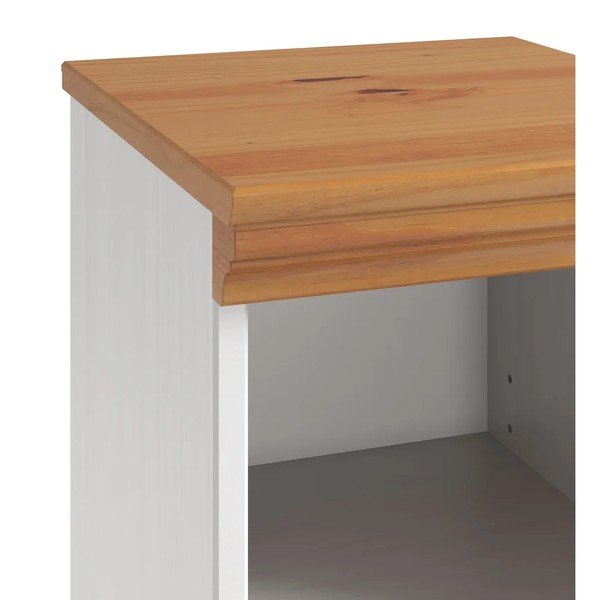Balts priedes masīvkoka augsts/šaurs vannas istabas skapis 30,5x115,5 cm Anita – Støraa-image-4