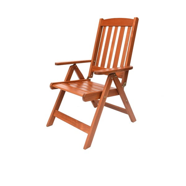 Brūns masīvkoka dārza krēsls Luisa – Rojaplast-image-2