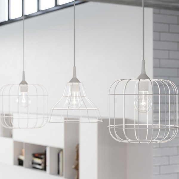 Balta piekaramā lampa ø 23 cm Albino – Sollux-image-4